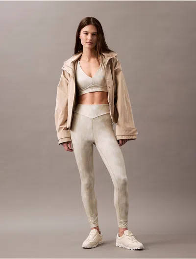 Calvin Klein Women's Soft Stretch Sport 7/8 Leggings In Pelican