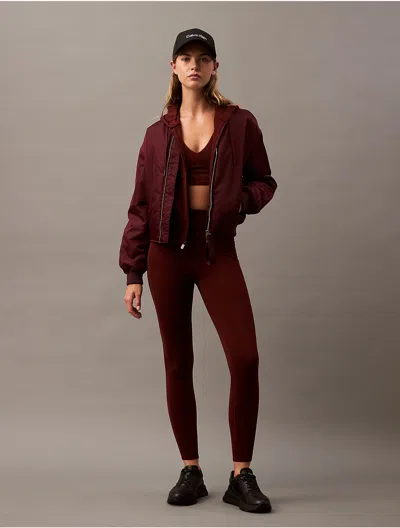 Calvin Klein Women's Soft Stretch Sport 7/8 Leggings In Rusted Root