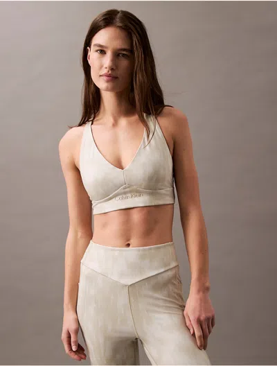 Calvin Klein Women's Soft Stretch Sport Bra In Pelican