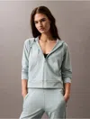 Calvin Klein Women's Soft Stretch Sport Hoodie In Ether