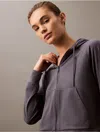 Calvin Klein Women's Soft Stretch Sport Hoodie In Faded Blue
