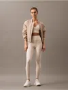 Calvin Klein Women's Soft Stretch Sport Printed 7/8 Leggings In Silver Birch Print