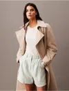 Calvin Klein Women's Soft Twill Relaxed Short In Smoke