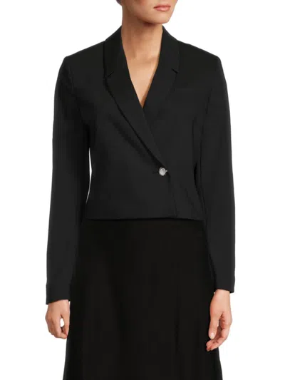 Calvin Klein Women's Solid Blazer In Black