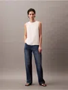 Calvin Klein Women's Solid Crewneck Shell Tank