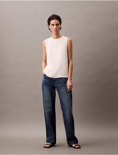 Calvin Klein Women's Solid Crewneck Shell Tank