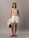 Calvin Klein Women's Solid Crewneck Shell Tank