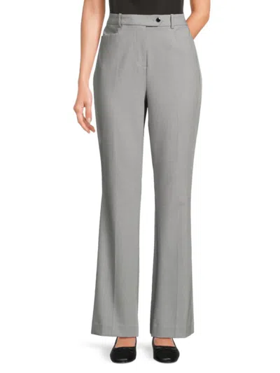 Calvin Klein Women's Solid High Rise Pants In Heather Grey