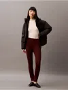 Calvin Klein Women's Solid Ponte Skinny Pants In Rusted Root
