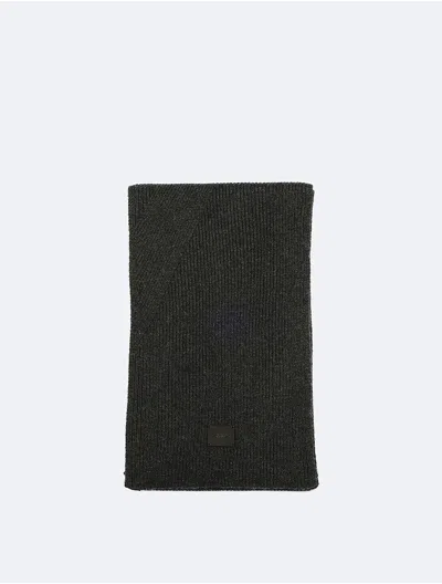 Calvin Klein Women's Solid Ribbed Scarf In Black