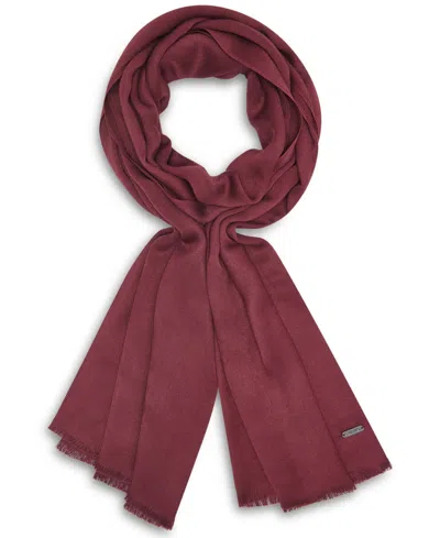 Calvin Klein Women's Solid Satin-feel Pashmina Scarf In Rhododendron