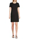 Calvin Klein Short Sleeve Ponte Sheath Dress In Black