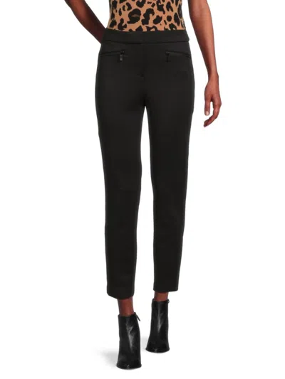 Calvin Klein Women's Solid Straight Leg Pants In Black
