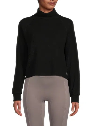 Calvin Klein Women's Solid Turtleneck Sweater In Black