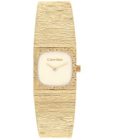 Calvin Klein Women's Sophisticated Gold Tone Stainless Steel Bracelet Watch, 20mm