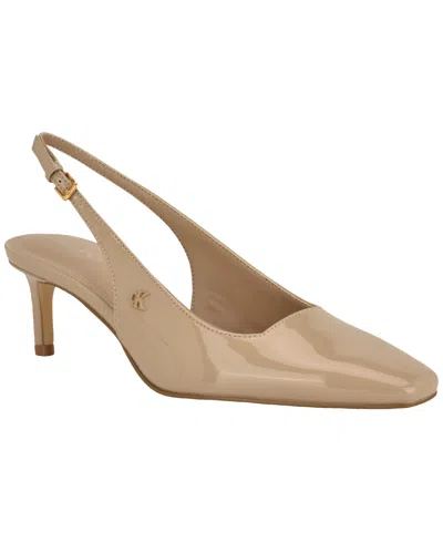 Calvin Klein Women's Sorena Snip Toe Slingback Pumps In Brown