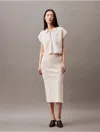 Calvin Klein Women's Split Hem Midi Skirt In Birch