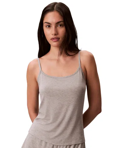 Calvin Klein Women's Square Neck Camisole In Gray Heather