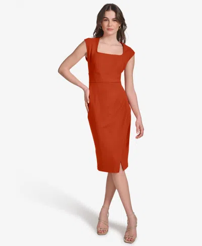 Calvin Klein Women's Square-neck Sheath Dress