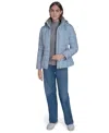 Calvin Klein Women's Stand Collar Lined Puffer Jacket In Blue