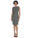 Calvin Klein Women's Sleeveless V-neck Sheath Dress In Gray