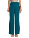 Calvin Klein Women's Straight-leg Flat-front Pants In Green