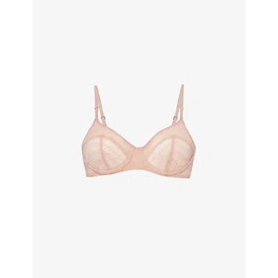 Calvin Klein Womens Subtle Bloom Sculpt Underwired Stretch-lace Bra