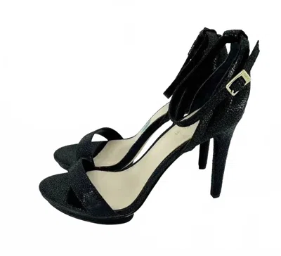Calvin Klein Women's Suede Leather Lizard Platform Heels In Black