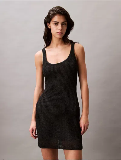 CALVIN KLEIN WOMEN'S SWEATER STITCH MIDI DRESS