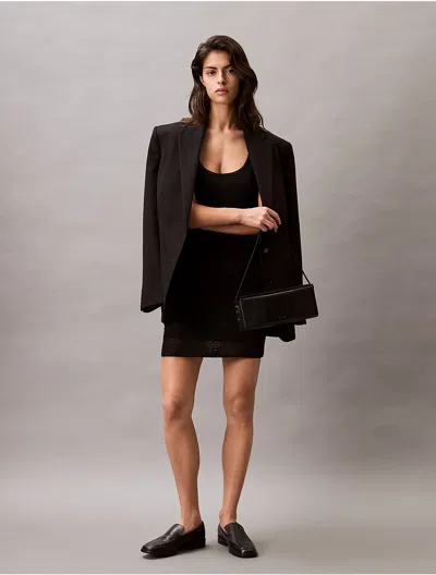 Calvin Klein Women's Sweater Stitch Midi Dress In Black
