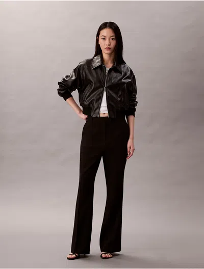 Calvin Klein Women's Tailored Flared Pants In Black