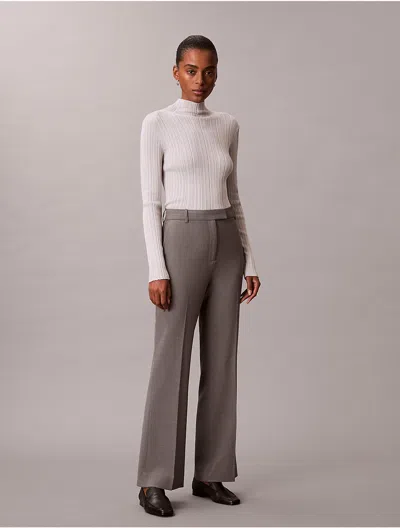 Calvin Klein Women's Tailored Flared Pants In Brown