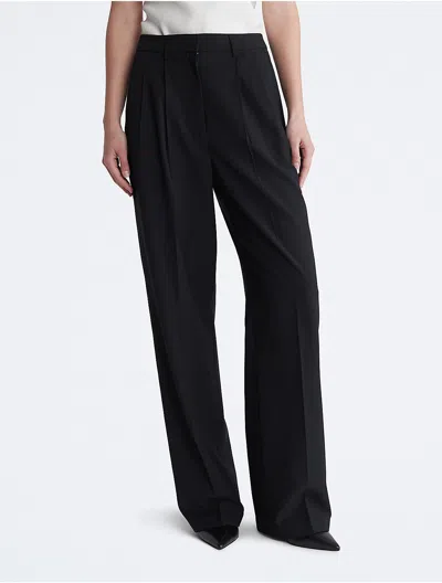 Calvin Klein Women's Tailored Wide Leg Trousers