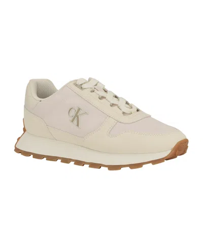 Calvin Klein Women's Taresa Logo Lace-up Sneakers In Multi