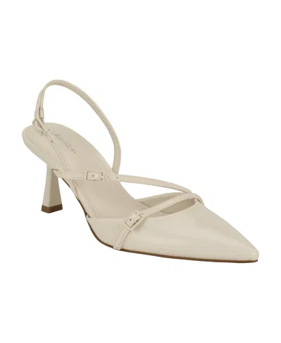 Calvin Klein Tarlie Pointed Toe Slingback Pump In Neutral