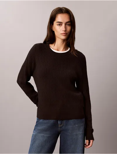 Calvin Klein Women's Tech Cable Knit Sweater In Multi