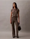 Calvin Klein Women's Tech Knit Flared Pant