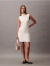 Calvin Klein Women's Tech Knit Mini Dress In Antique White