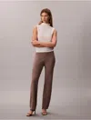 Calvin Klein Women's Tech Knit Slim Pants In Brown