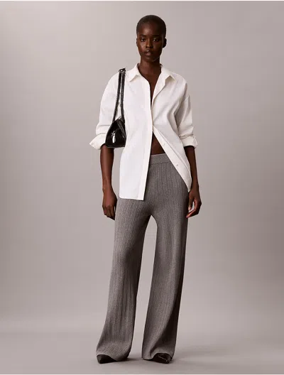 Calvin Klein Women's Tech Knit Stitch Pants In Gray