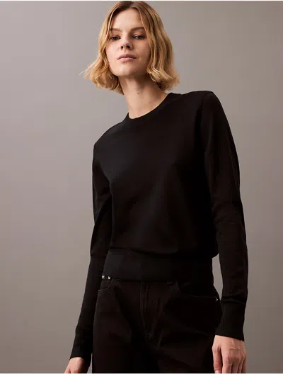 Calvin Klein Women's Tech Merino Crewneck Sweater
