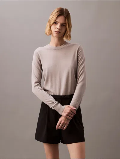 Calvin Klein Women's Tech Merino Crewneck Sweater
