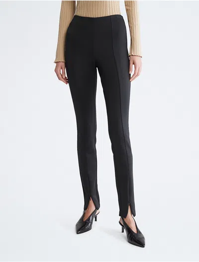 CALVIN KLEIN WOMEN'S TECHNICAL KNIT SKINNY LEGGINGS