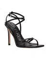 Calvin Klein Strappy Square-toe Heel In Black