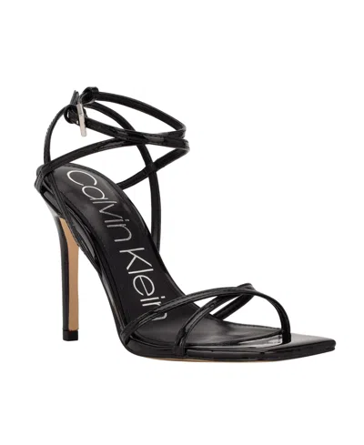 CALVIN KLEIN WOMEN'S TEGIN STRAPPY HIGH STILETTO SANDALS