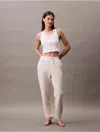 Calvin Klein Women's Terry Lounge Joggers In Oatmeal Heather