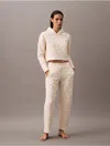 Calvin Klein Women's Terry Lounge Quilted Joggers In Ivory