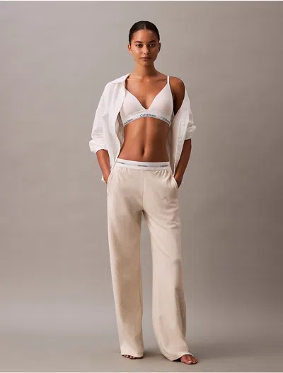 Calvin Klein Women's Terry Lounge Wide Leg Pants