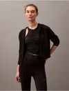 Calvin Klein Women's Terry Lounge Zip Hoodie In Black