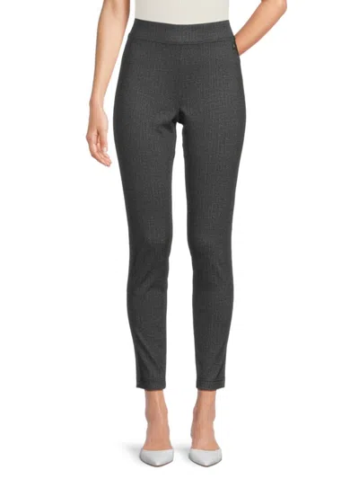 Calvin Klein Women's Textured Cropped Pants In Black